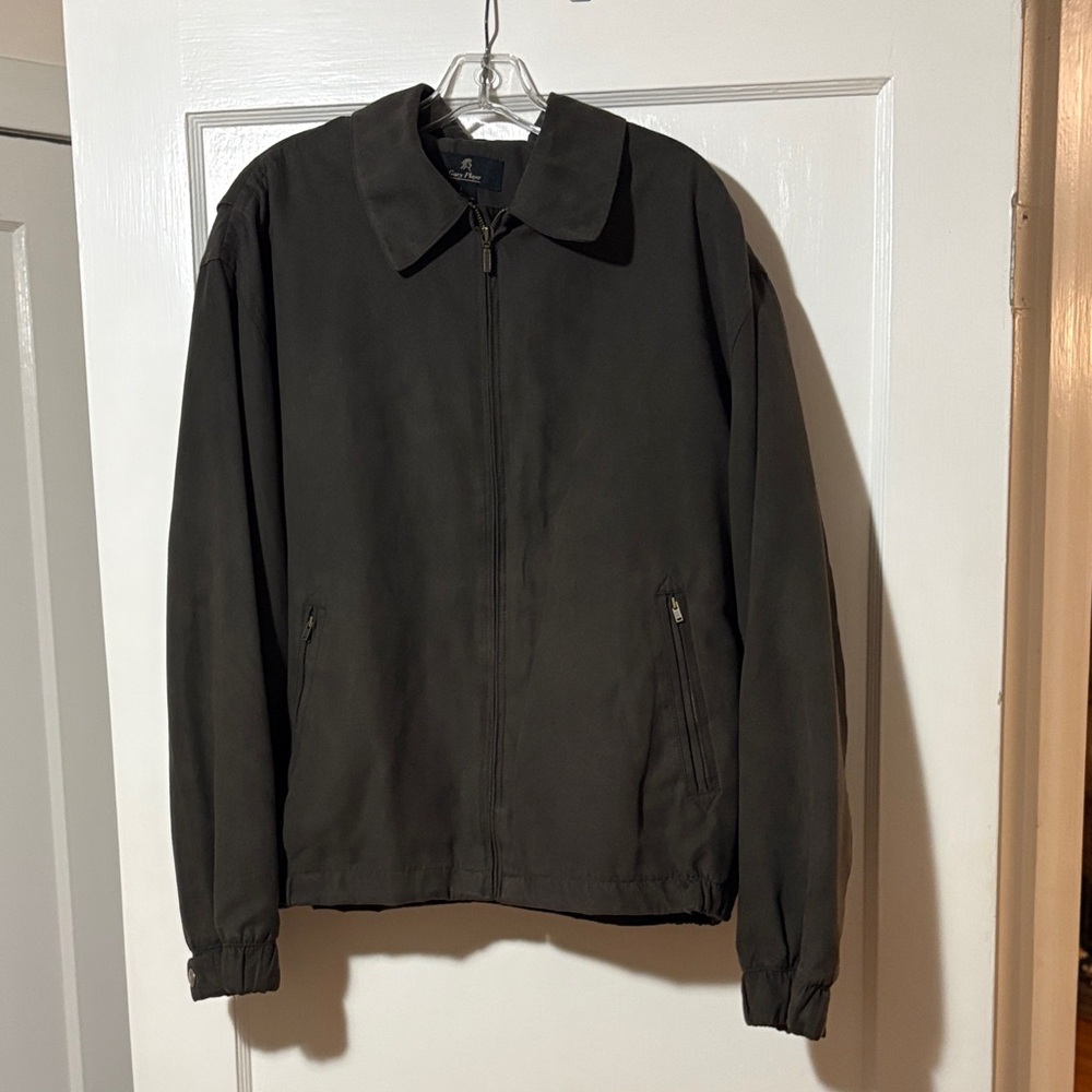 Gary Player Men's Large Golf Jacket Dark Brown Versatile & Lightweight